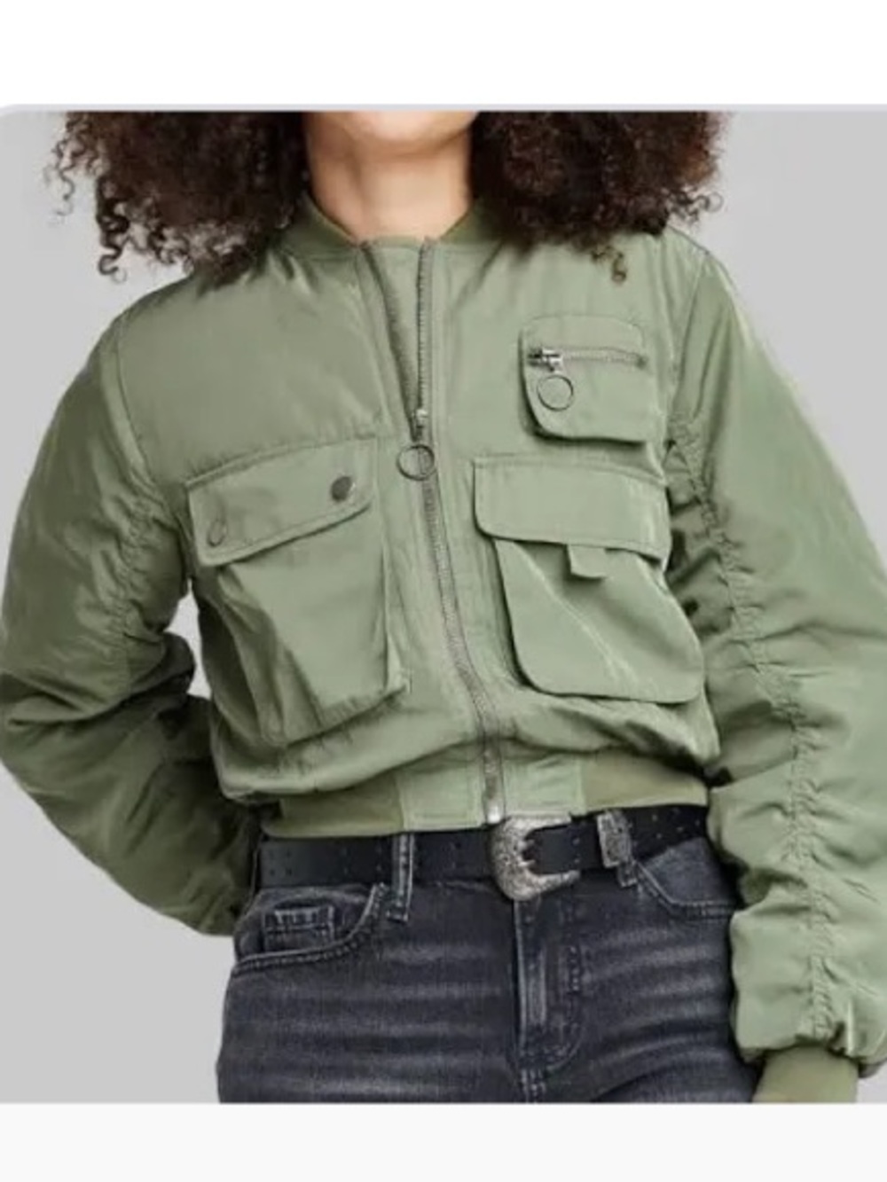 wild fable Olive Green Bomber Jacket XXL